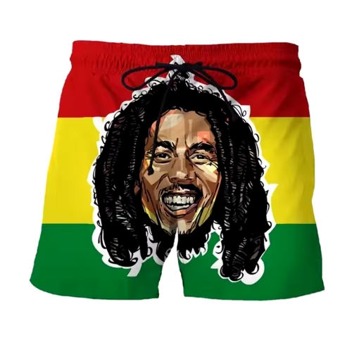 Bob Marley Pattern Board Short